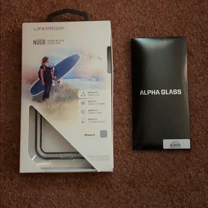 life proof nuud and alpha glass for iphone 8